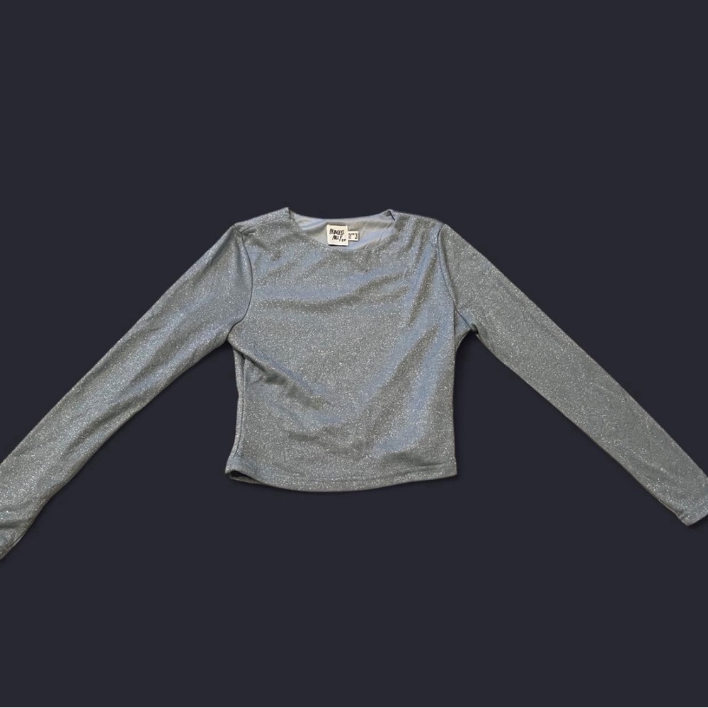 Princesses Polly top Silver Long Sleeve Top